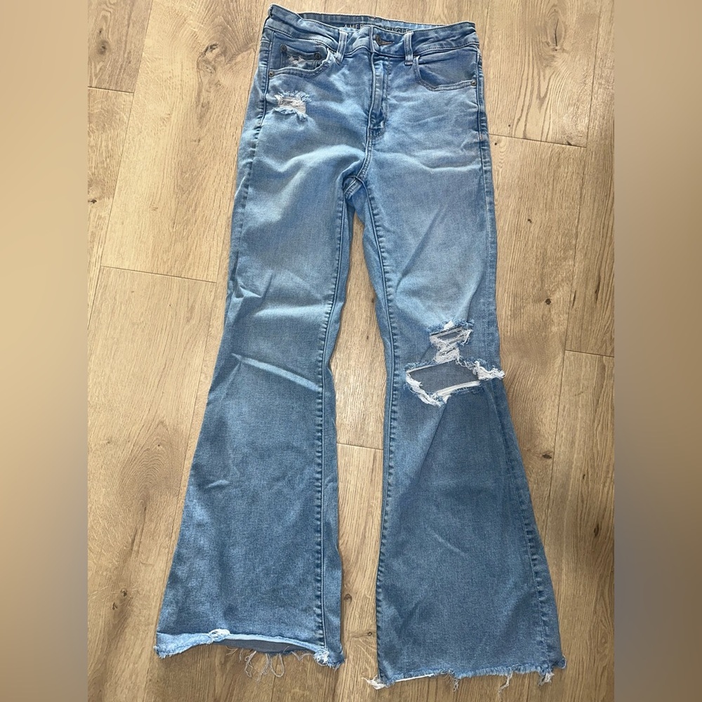 American Eagle Outfitters Light Blue Flare Jeans